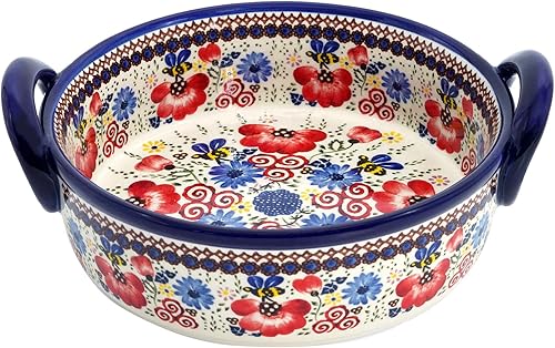 Platos para hornear para horno, cacerola redonda de 1 cuarto de galón para horno-crisantemo-redondo 32.1 fl oz