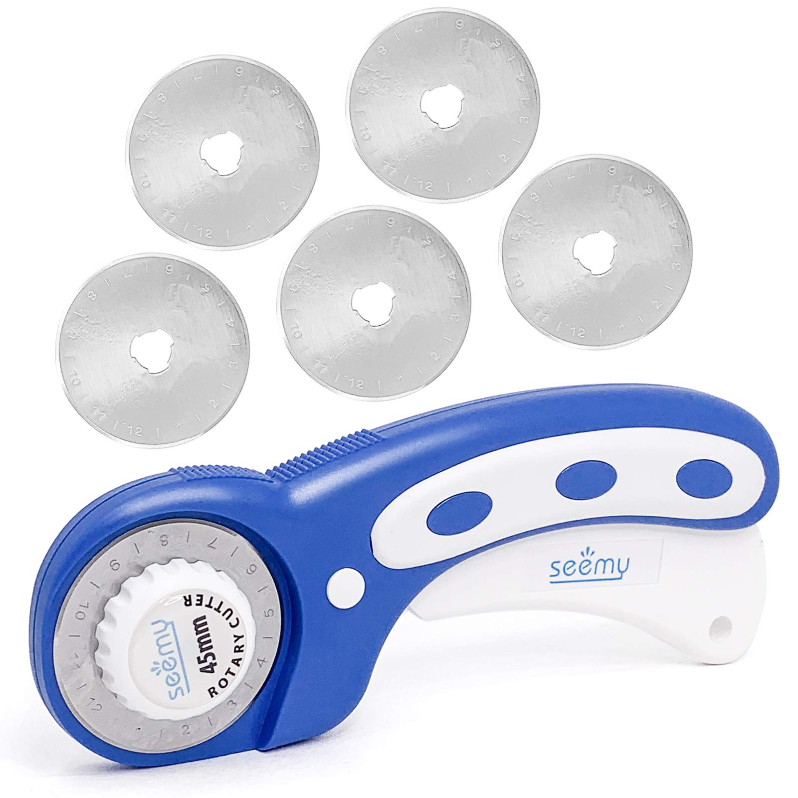 Buy 45 mm Rotary Cutter for Fabric by Seemy Ergonomic Rotary Cutter Set