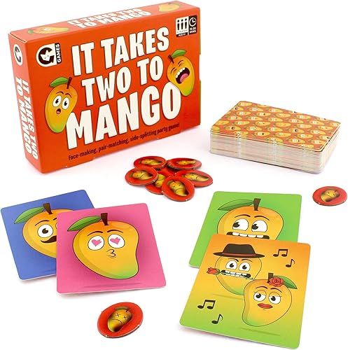 Miniatura 1 de Ginger Fox - Juego de cartas It Takes Two to Mango, divertido juego de combinaciones, juegos de cartas de pensamiento rápido para adultos y niños,