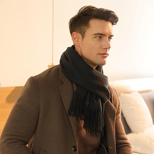 Miniatura 5 de Pashmina Scarf Winter Warm Solid Colors Scarves and Wraps Classic Soft Fashion Shawl Wrap Fringe For Men Women