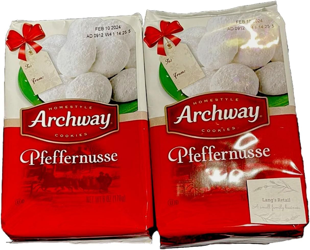 Archway Pfeffernusse Cookies, Pack of 2, Bundled with Lang