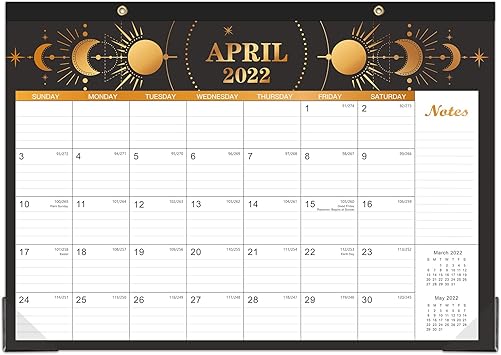 Amazon.com : 2022 Desk Calendar - 18 Monthly Desk/Wall Calendar 2-In-1,16.8" X 12", January 2022 - June 2023, Thick Paper With Corner Protectors, Large Ruled Blocks - The Sun : Office Products