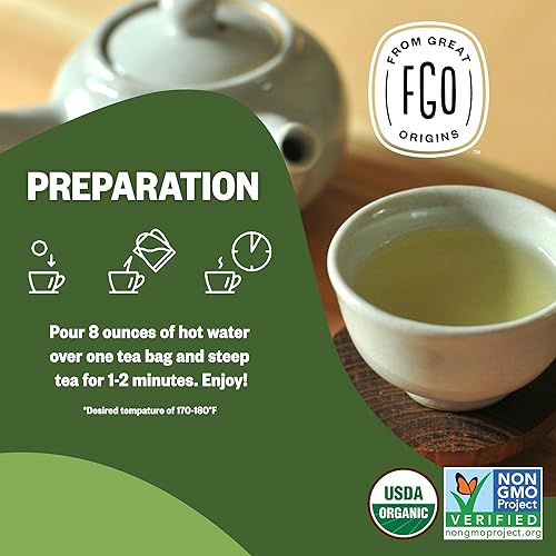 Miniatura 5 de Matcha japonesa orgánica  bolsas de té verde  100 bolsas de té  Bolsas de té ecológicas en bolsa de Kraft  por FGO