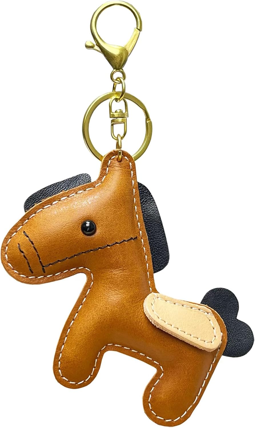 Product image of Leather Horse Bag Charm, Kawaii Animal Charm for Purse Handbags Bag Accessories Horse Key Charms