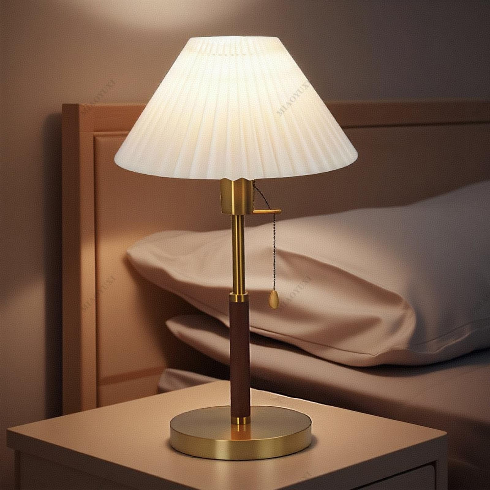 Mesa de Metal Moderna con Pantalla de Papel de arroz, iluminación de cabecera de Escritorio Ajustable y amigable para la Vista para Oficina, mesita de Noche de Dormitorio | Lámpara de Trabajo