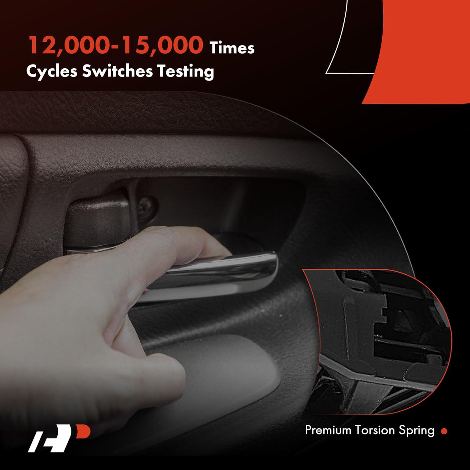 A-Premium Front Left Driver Side Interior Door Handle Compatible with Pontiac G8 2008-2009, Black, Replace# 92213438, 92249287