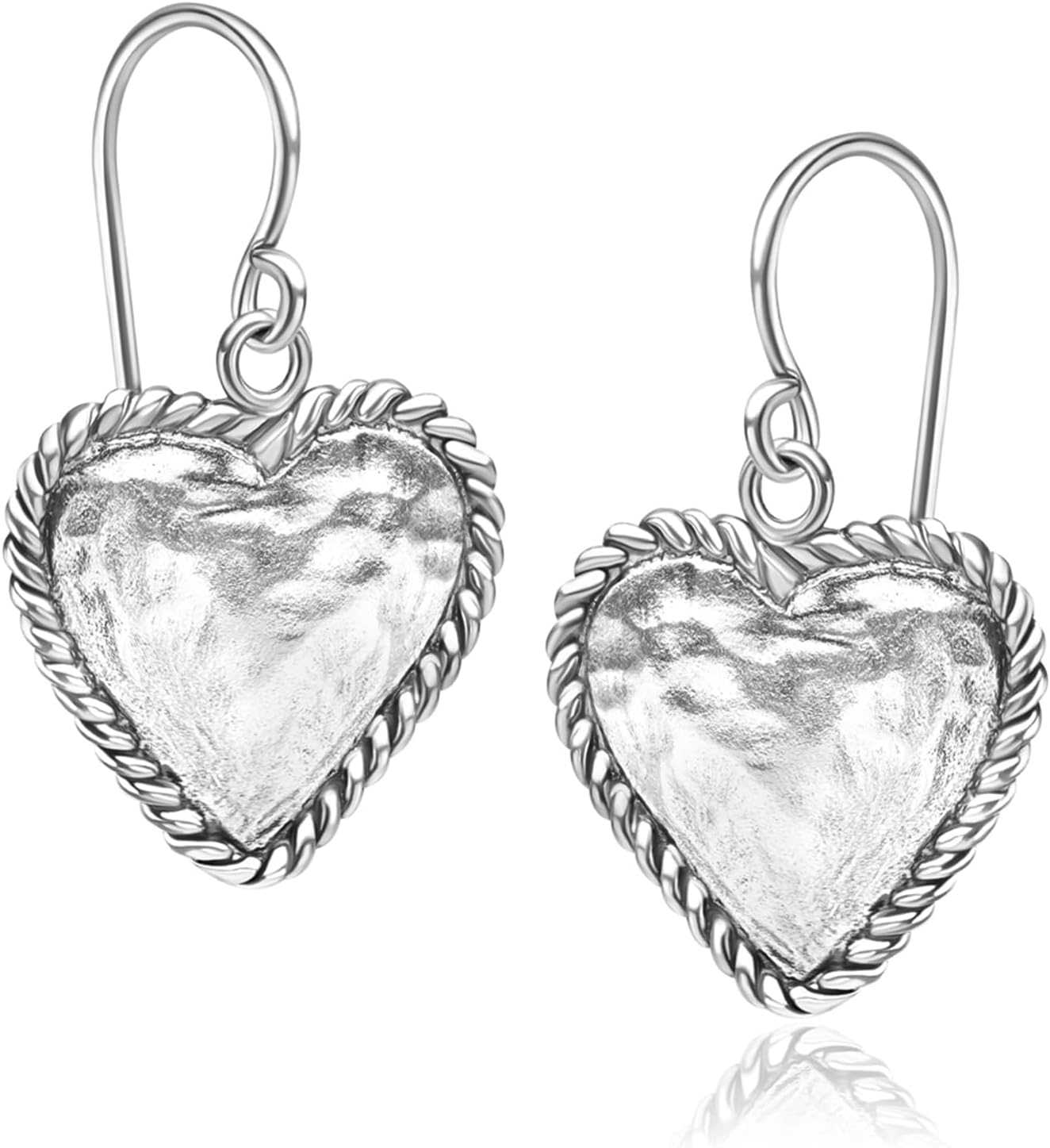 925 Sterling Silver Earrings - Braided Heart Vintage Jordan | Ubuy