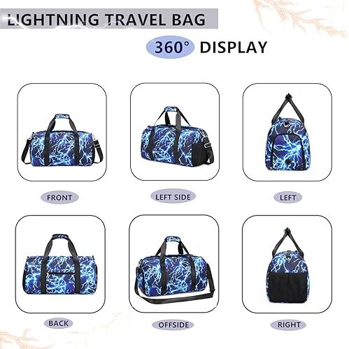 Miniatura 4 de Bolsa de lona para niños bolsa de gimnasio deportiva para niñas y niños con compartimento para zapatos bolsillo mojado bolsa de viaje de camuflaje