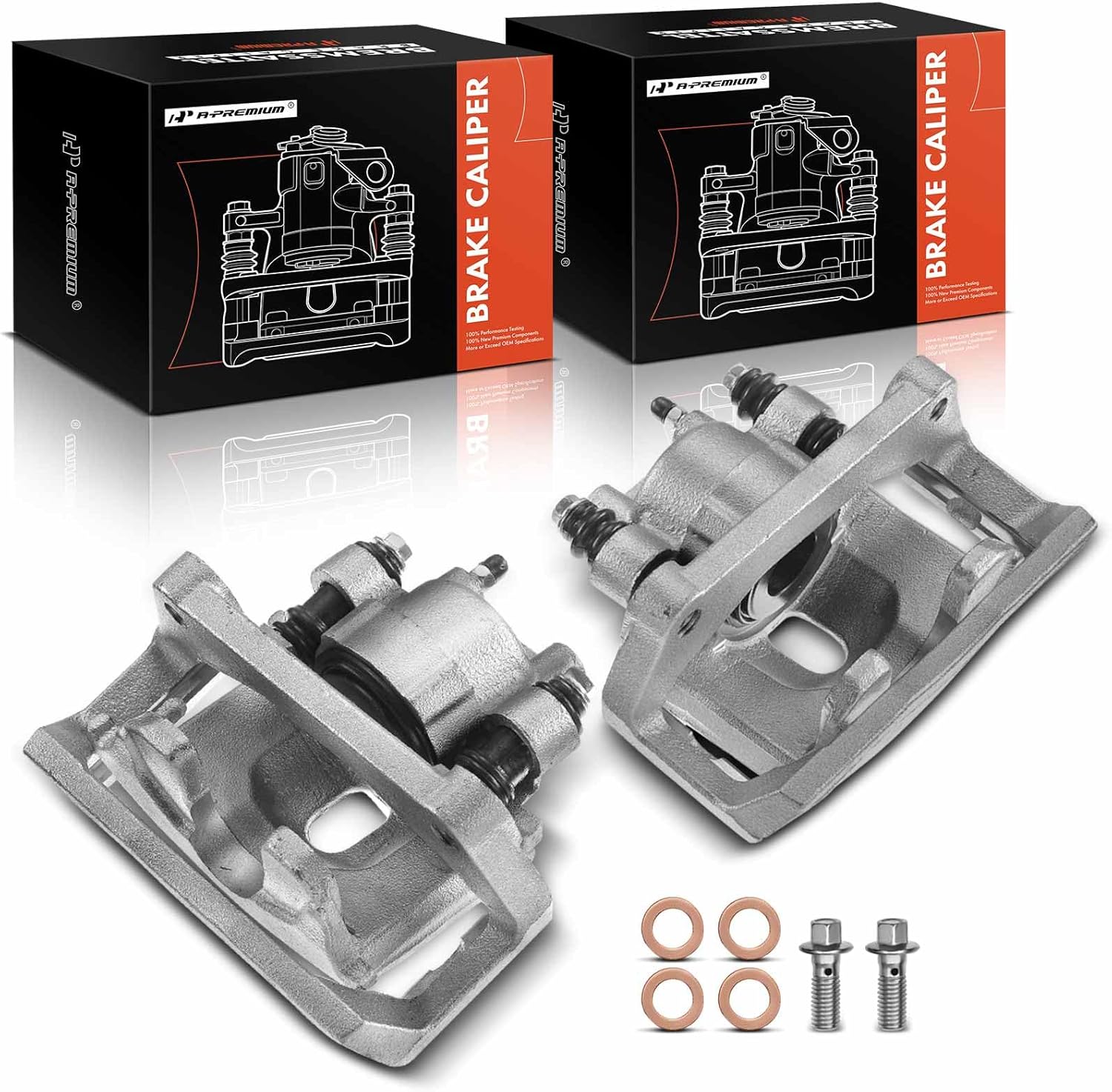 A-Premium Rear Disc Brake Caliper Assembly with Bracket Compatible with Ram, Dodge & Chrysler Models - 1500 2011-2018, 1500 Classic 2019-2023, Durango 2004-2009, Ram 1500, Aspen