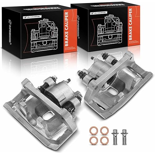A-Premium Disc Brake Caliper Assembly with Bracket Compatible with Select Ram, Dodge & Chrysler Models - 1500 2011-2018, 1500 Classic 2019-2023, Durango 2004-2009, Ram 1500, Aspen - Rear Side