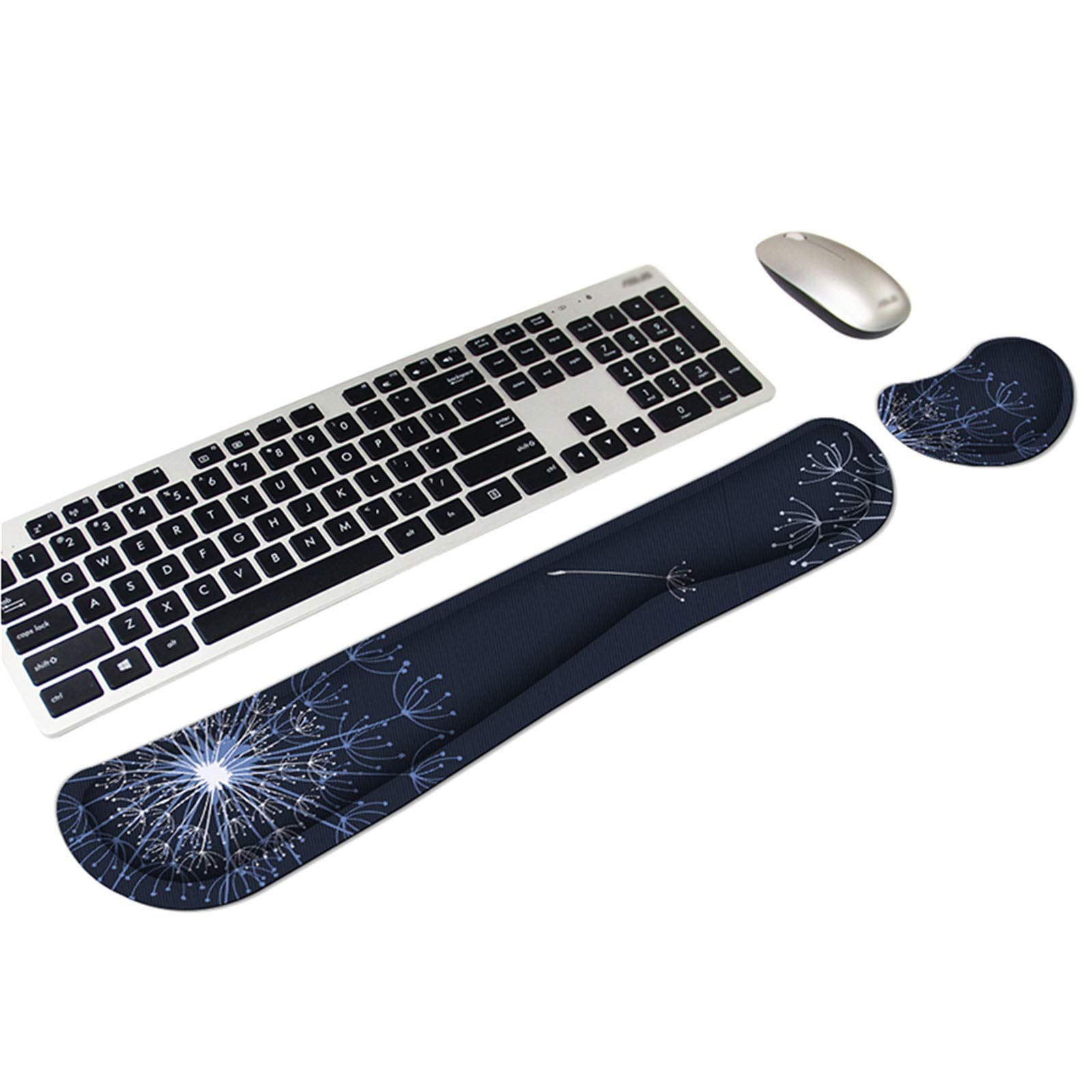 Set Poggiapolsi Ergonomico In Memory Foam Per Tastiera E Mouse - Antiscivolo, Allevia Il Dolore Al Polso (Wrt-05) - 2