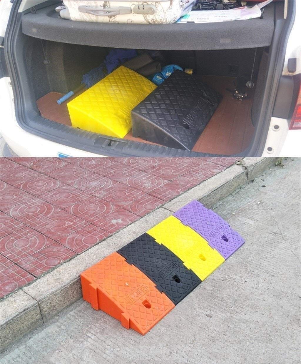 Gumowy Kerb podkładka na rampę deskorolka schodowa, plastikowe podwyższenie rower elektryczny podkładka pod stopki do wózka inwalidzkiego podkładka progowa Rampy samochodowe, 11-13 cm (kolor: C, rozmiar: 50 * 27 * 11 cm)