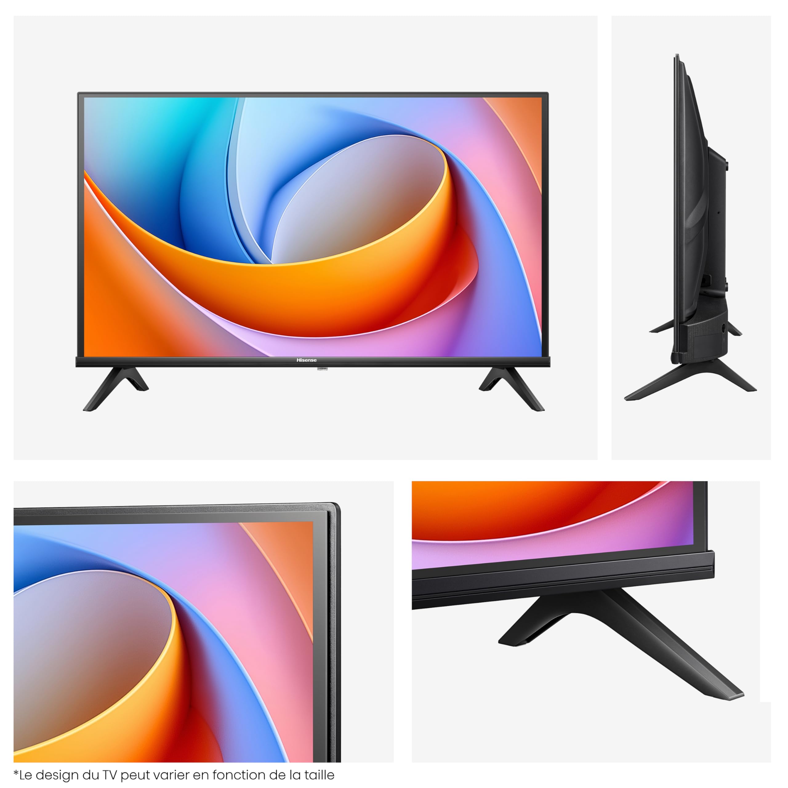 Hisense Téléviseur connecté 32 Pouces 32A4Q - Full HD 60Hz, Mode Sport IA, Dolby Audio, VIDAA OS avec Youtube, Netflix, Canal +(Modele 2025)