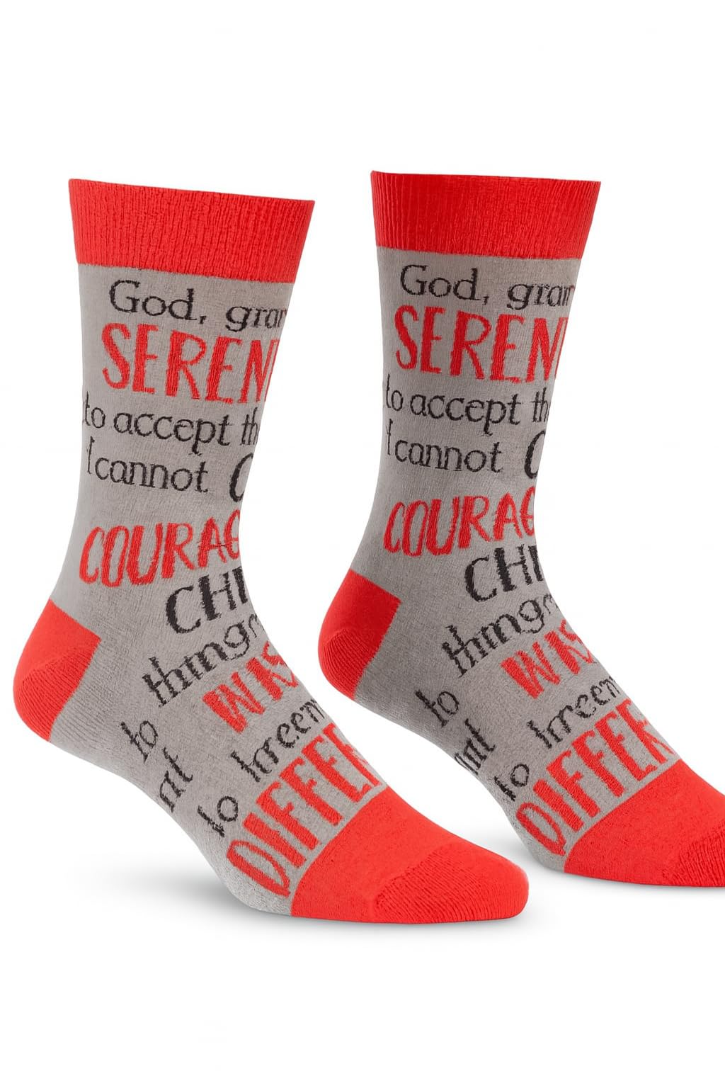 forsocksake 1 Pair Serenity Prayer Socks for Men and Women Sobriety Birthday, Sober Anniversary AA Birthday Christian Spiritual Theme, OneSize