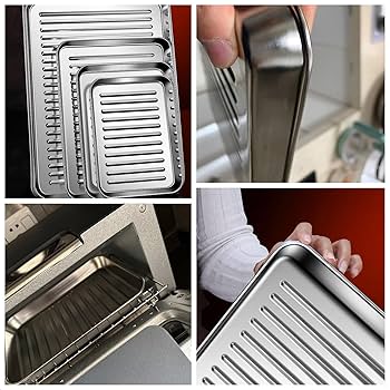 ステンレス製グリルプレートとグリル網 Amazon｜グリルプレート 網付き トレー ステンレス トレイ 多