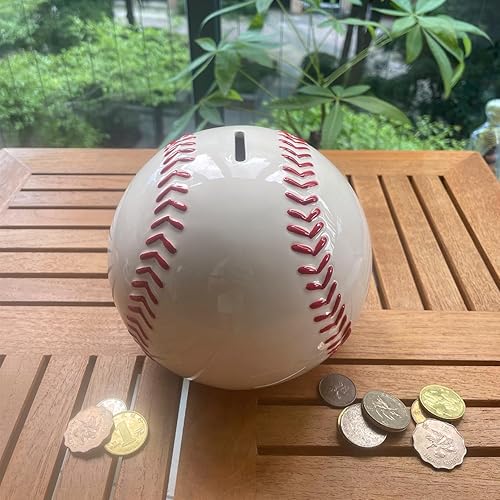 Miniatura 7 de Alcancía de cerámica, moneda de bola, decoración temática deportiva, béisbol