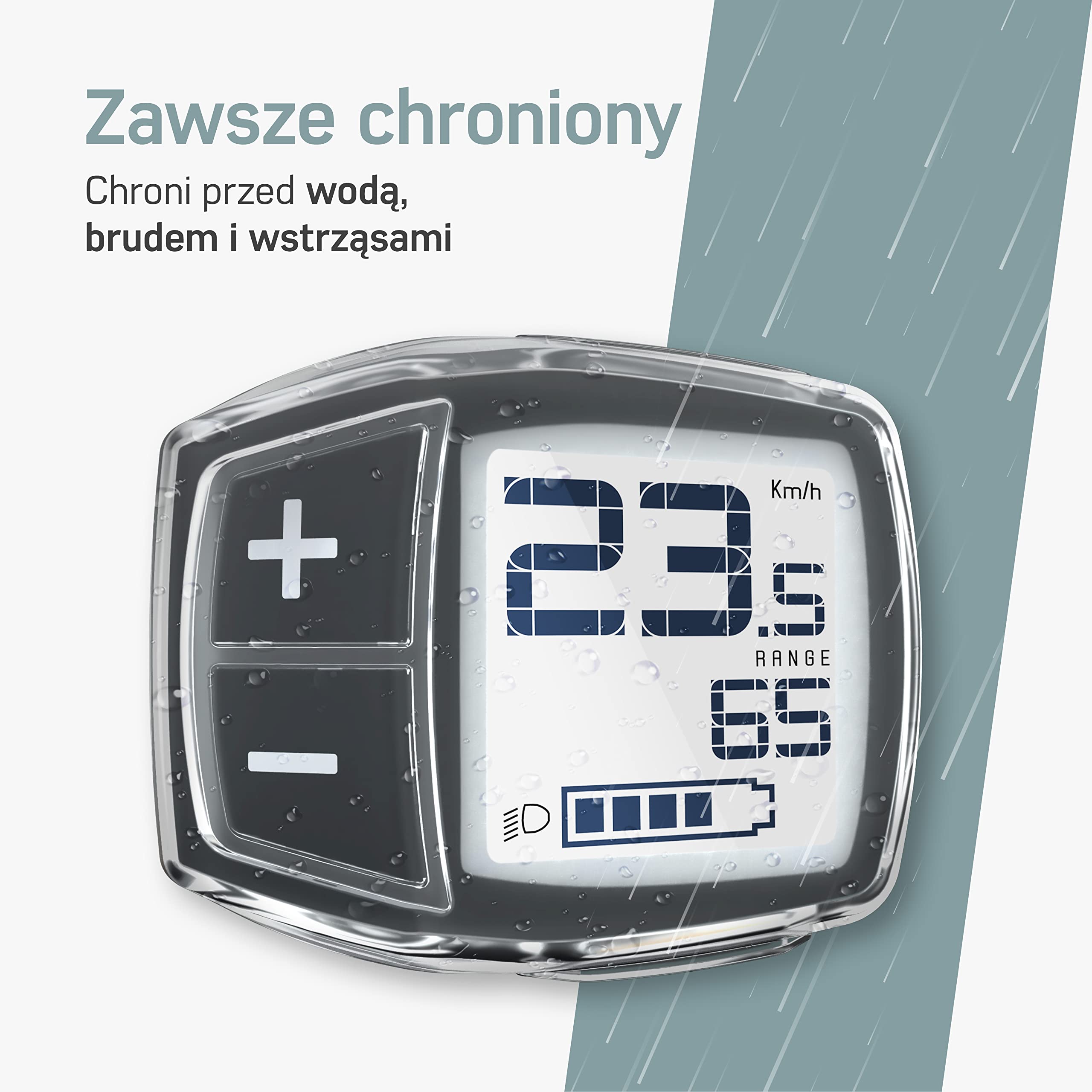 Osłona wyświetlacza Borgen - pasuje do osłony Bosch Purion - akcesoria do wyświetlacza roweru elektrycznego - w 100% przezroczysta, wodoodporna | ochrona wyświetlacza e-bike