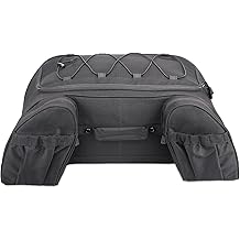 Motorcycle Weather Resistant Travel Bag Trunk Luggage Rack Bag for Harley Touring Road Street Electra Glide Road King Tri Glide, Black