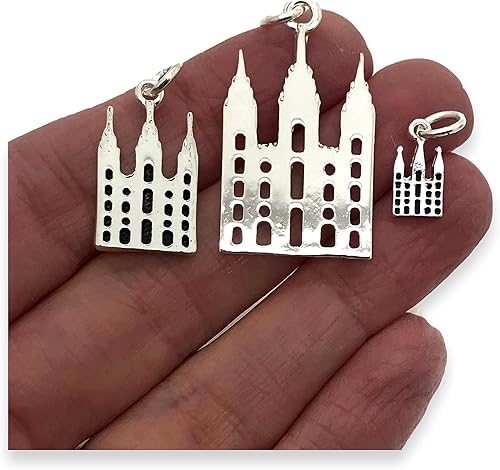 Miniatura 3 de Salt Lake City - Dijes para templo, plata u oro, tres opciones de tamaño, dijes LDS para pulsera, collar, juego de tres, Latón, No es una piedra