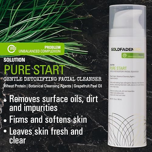 Miniatura 3 de GOLDFADEN MD Pure Start Limpiador facial natural desintoxicante, 5 onzas líquidas