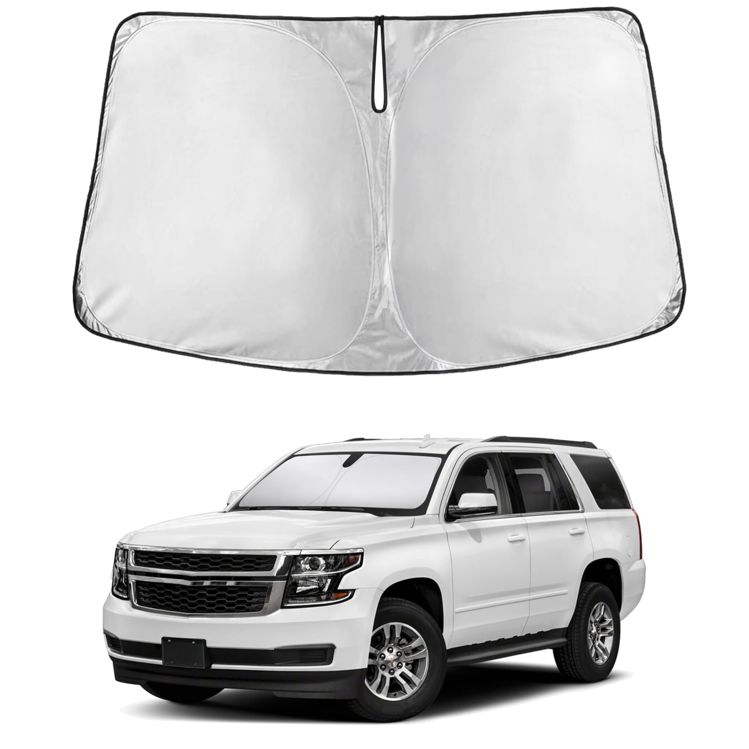 EcoNour Windshield Sun Shade Compatible for Chevrolet Tahoe 2015–2020