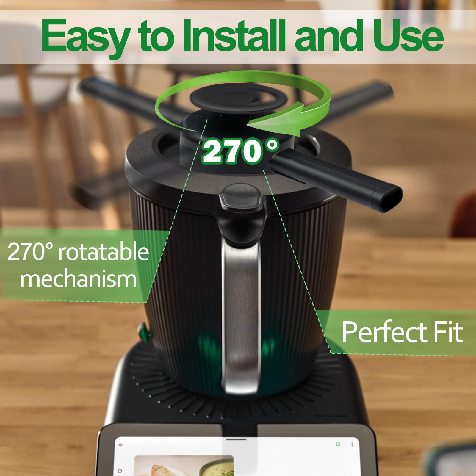 Convertitore di vapore per Bimby TM7 – Testa di vapore con protezione troppopieno, Vorwerk Bimby TM7 Accessori per la protezione dei mobili e protezione della cappa aspirante