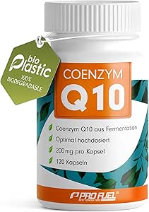 Q10 Kapseln hochdosiert 120x mit 200mg Coenzym Q10 pro Kapsel - hochwertiges Coenzym Q10 (vegan) aus Fermentation - laborgeprüft mit Zertifikat - 100% vegan - Vorrat für 4 Monate