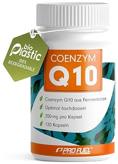 Q10 Kapseln hochdosiert 120x mit 200mg Coenzym Q10 pro Kapsel - hochwertiges Coenzym Q10 (vegan) aus Fermentation - laborgeprüft mit Zertifikat - 100% vegan - Vorrat für 4 Monate - Amazon product rated Grade A