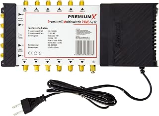 Premium X PXMS 5/12 Multischalter mit Netzteil Multiswitch 1 SAT