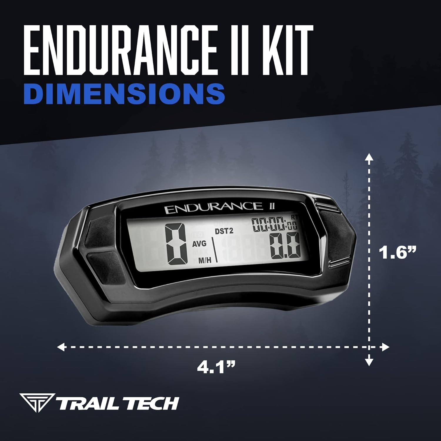 Trail Tech 202-118 Endurance II Digital Gauge Speedometer Kit