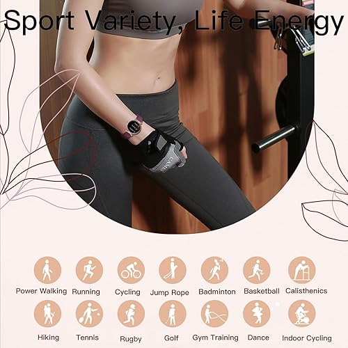 Miniatura 4 de Yihou Relojes inteligentes para mujer, rastreador de actividad física, reloj de fitness con monitor de frecuencia cardíaca, monitoreo del sueño,