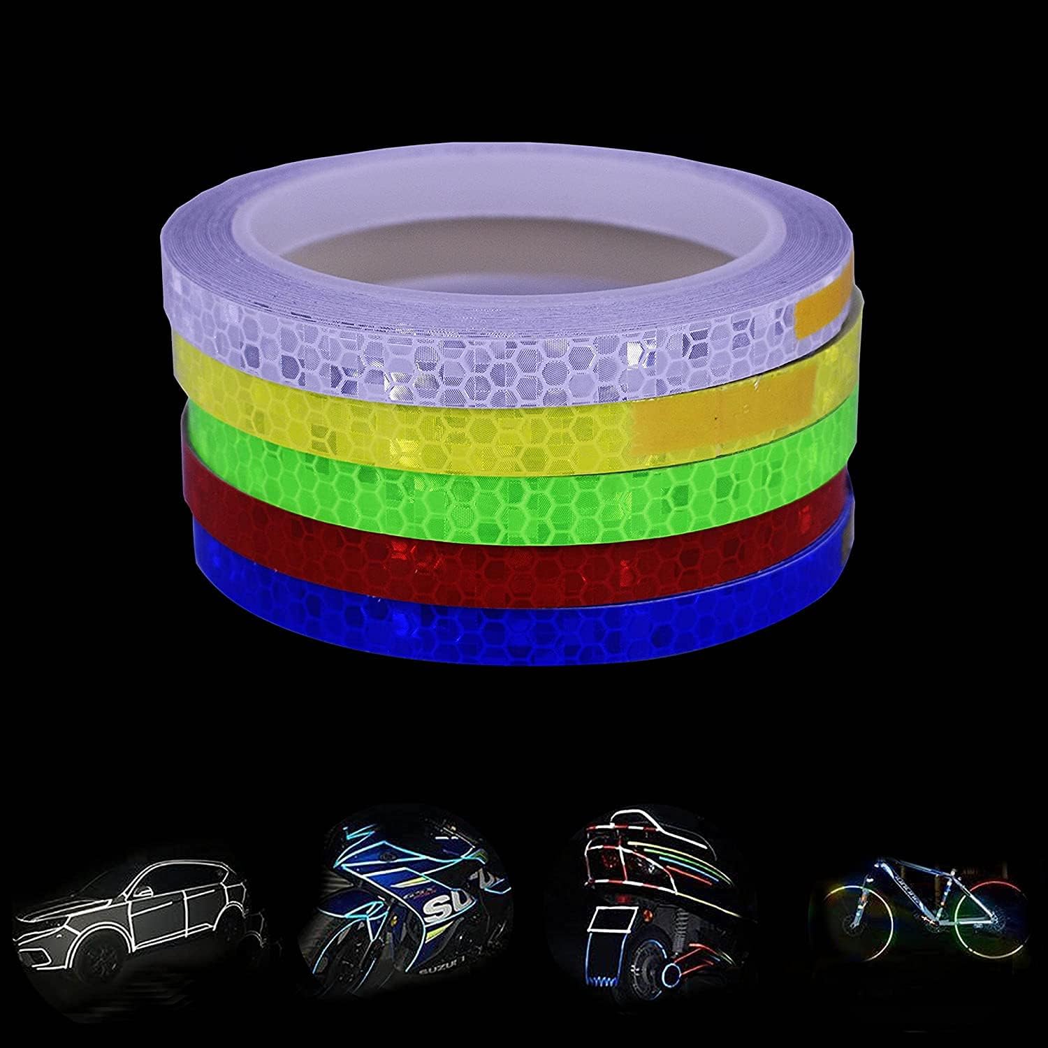 5 Package Reflective Tape Outdoor Safety Warning Lighting
