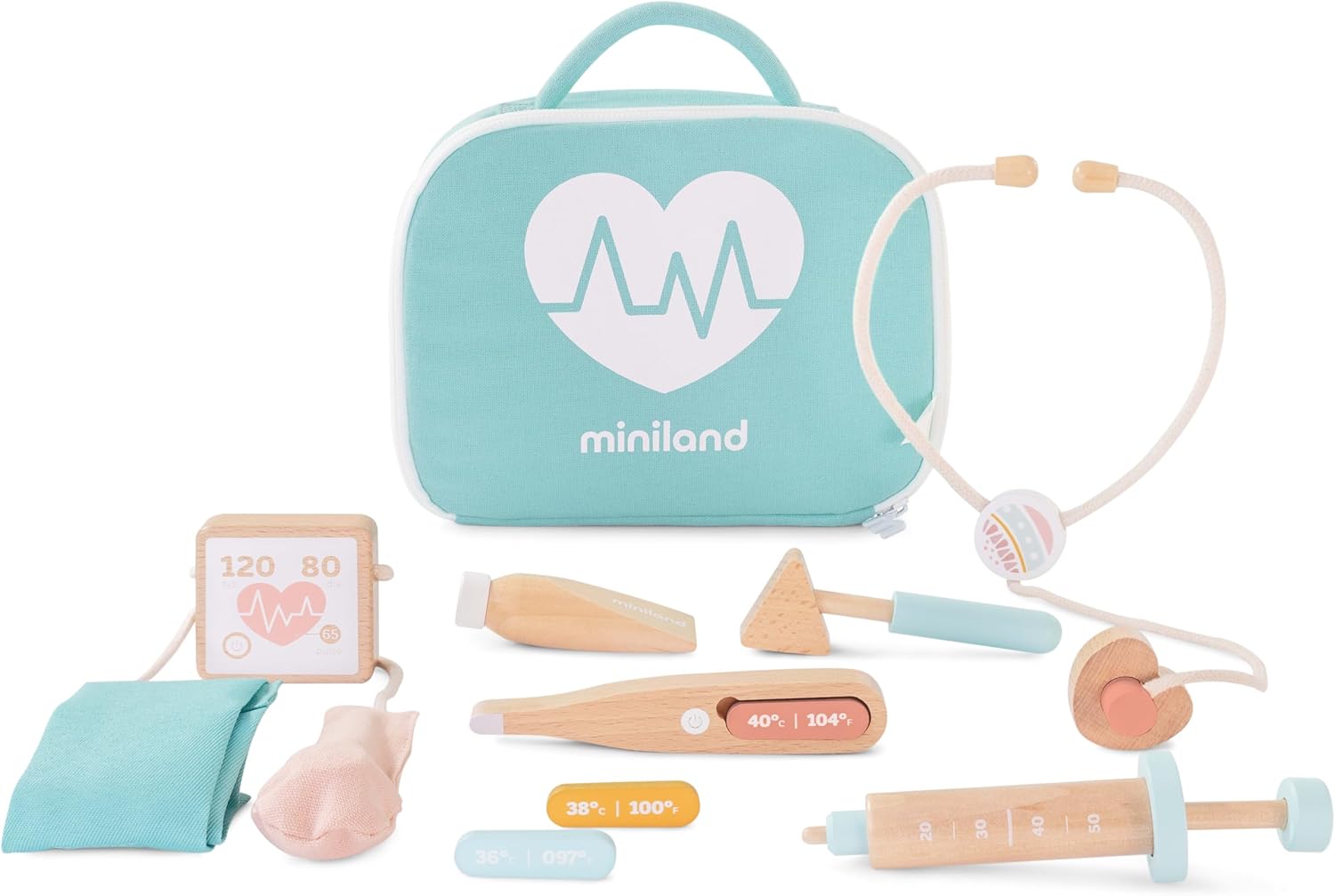 Miniland Doll Wooden Medical Set - Quality, ECO, Imaginative