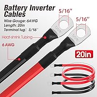 Vista 2 de Cable de batería 6 AWG calibre 6 AWG, cables inversores de batería para automotriz, barco, marina, caravana, automóvil, motocicleta