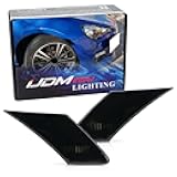 Smoked Lens Front Side Marker Lamp Housings, Compatible With 2013-2021 Subaru BRZ, 2013-16 Scion FR-S, 2017-2021 Toyota GT 86, Replace OEM Amber Sidemarkers