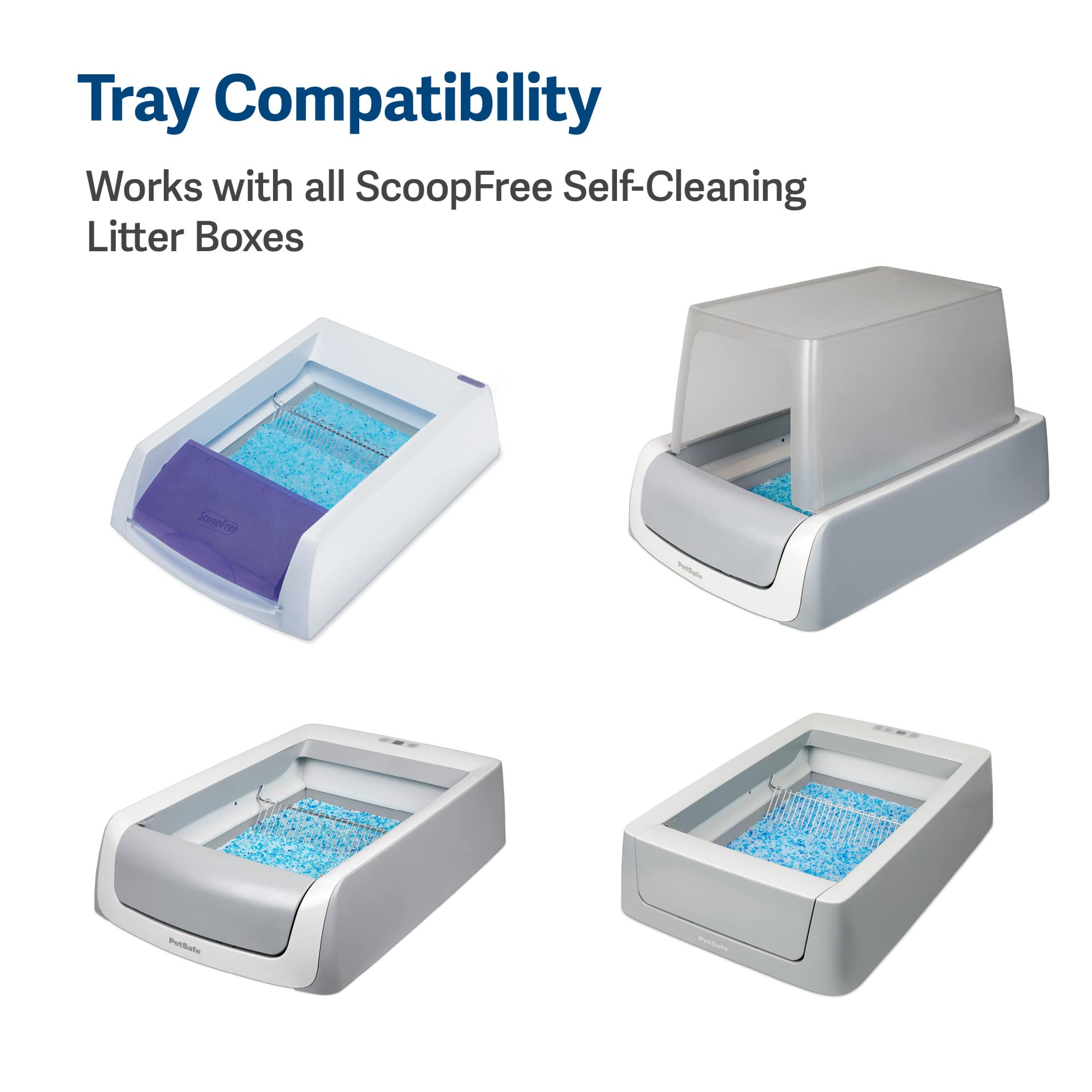 Buy PetSafe ScoopFree Reusable Tray for Cat Litter Boxes Includes 4.5 lb of Premium Blue Non
