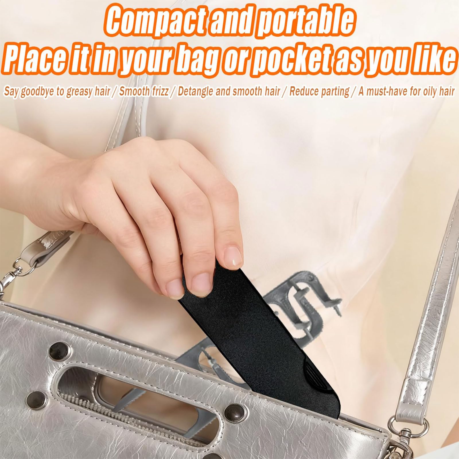 Peine Texturador, peine voluminoso con dientes anchos, diseño plegable para viaje, set con dientes anchos y finos para uso dual, accesorio para peinados con flequillo