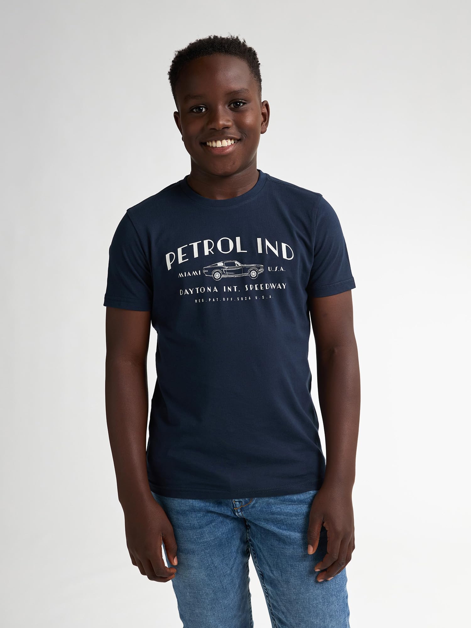 Petrol Industries Confezione da 2 magliette da ragazzo, maniche corte, scollo rotondo, con grafica, abbigliamento per bambini, confezione multipla