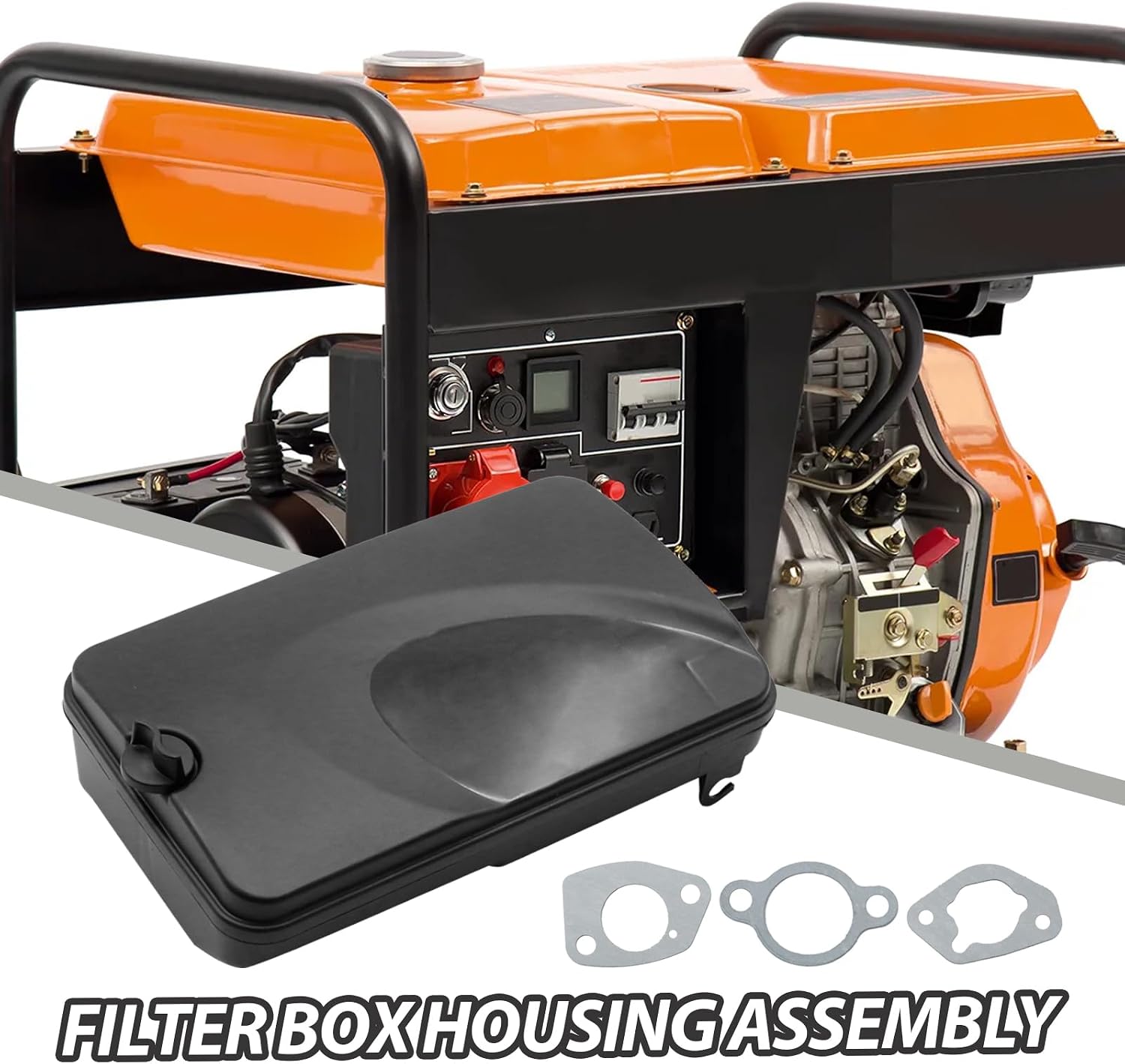 Anxingo 0G8442C111 Air Filter Cleaner Box Housing Assembly, Replacement for Generac Generator GP5000 GP5500 GP6500 GP6500E GP7500E XT8000E RS8000E GP9200E