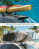 Vista 7 de NDakte Candado para Bicicleta, Candado de Cable Recto Extra Largo (1.83m a 8.23m) con Combinación Reseteable, Diseño Único Masculino Estrecho