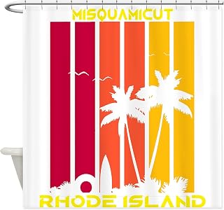 CafePress Rhode Island Misquamicut State Beach Decorative Fabric Shower Curtain