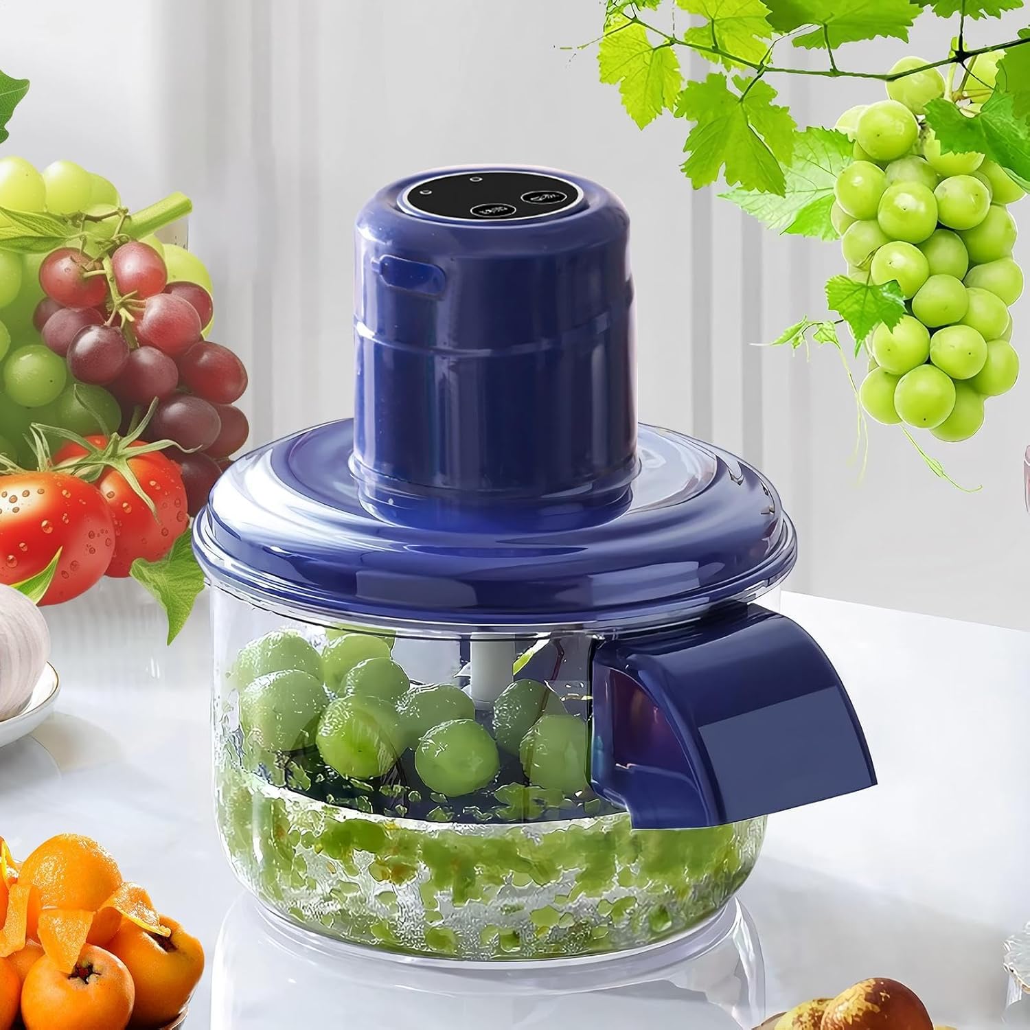 Grape Peeling Machine - Automatic Grape Peeler | Compact Kitchen Gadget Fruits Skin Remover Tool with USB Charging, Kitchen Gadget for Blueberries Garlic Tomato Salad Making