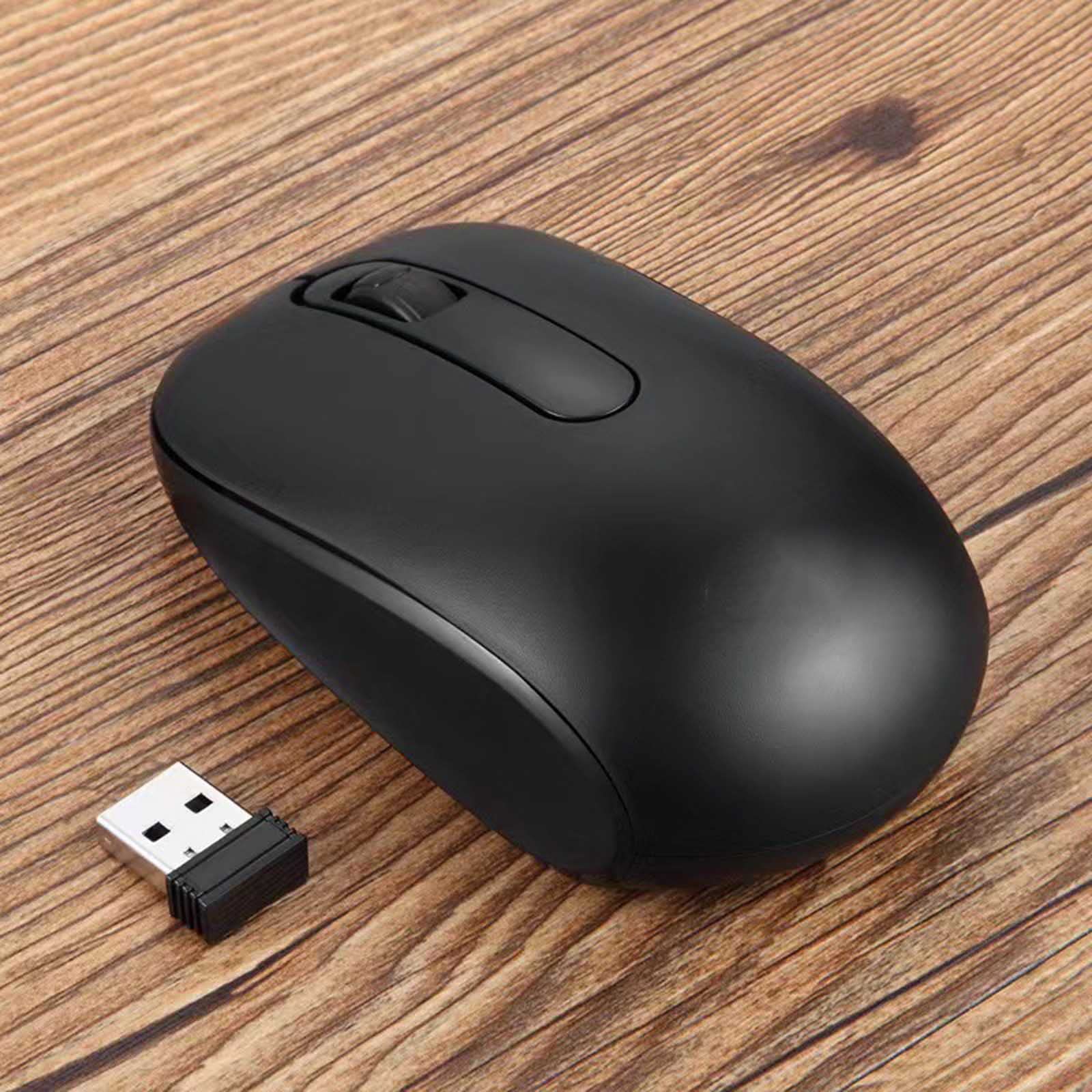 JUSHZ Mouse Wireless Ergonomico Senza Fili Usb Fotoelettrico 2,4 G Collega E Usa Sostenere L'ergonomia Commutazione DPI (105x55MM,black)