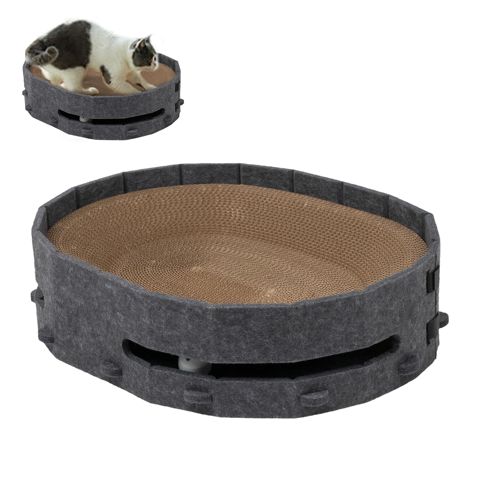 Planche interactive à griffes pour chat intérieur et voyage en carton