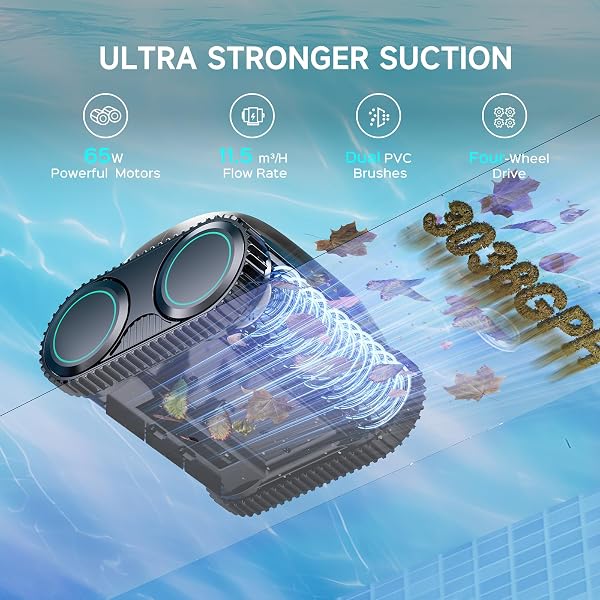 (2026 Upgrade) WYBOT C1 Pool Vacuum Robot for Above Ground & Inground Pool, 150mins Cordless Pool Cleaner, 4-in-1 Wall/Waterline/Platform Cleaning up to 1,614 sq.ft, Smart Navigation, App Control - 2