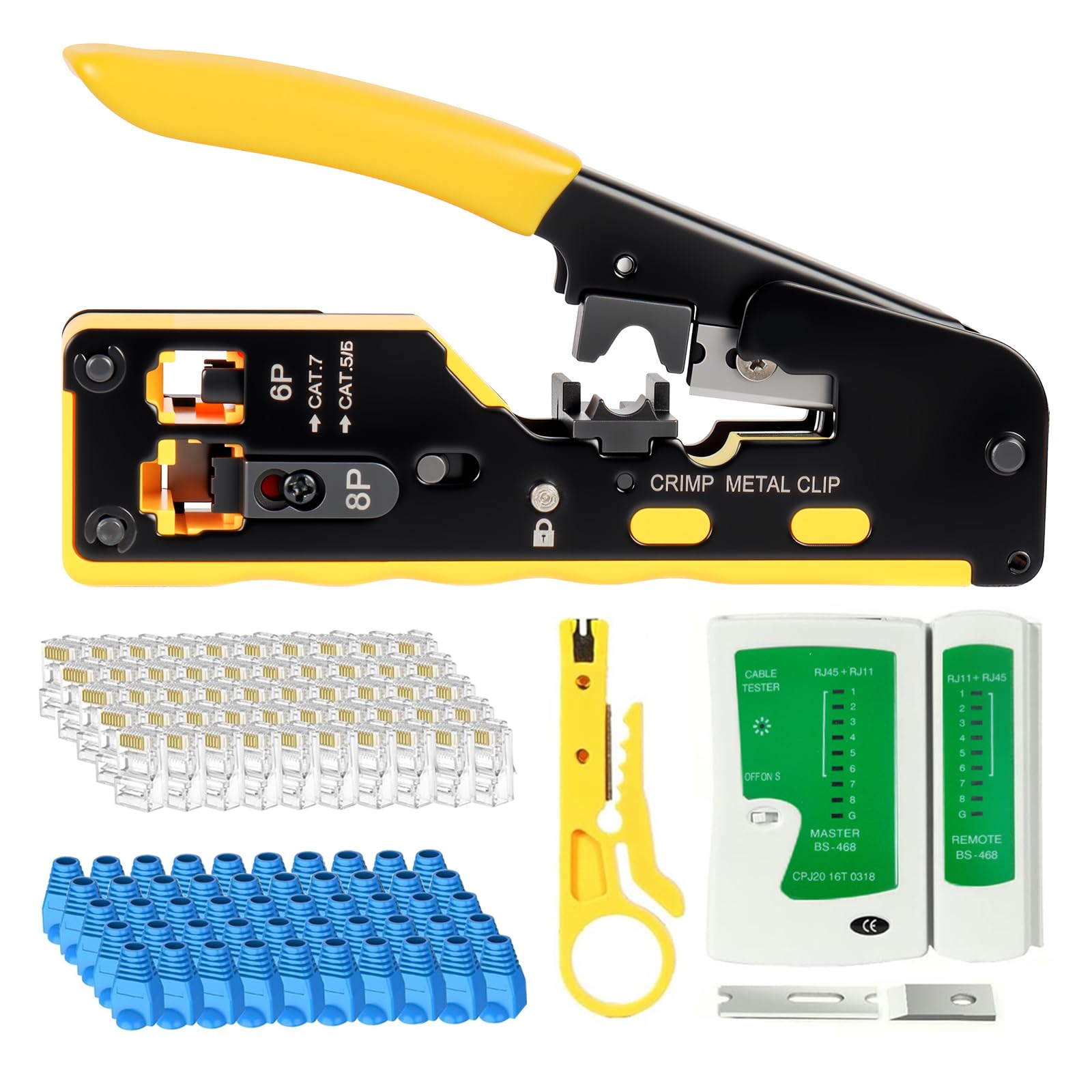 Pince raccordement RJ45 pour câbles réseau CAT5 CAT6 CAT7 couper et dénuder