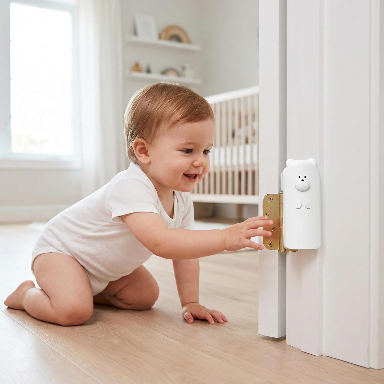 Door Pinch Guard Baby Proofing – 3Pcs Door Hinge Cover,Hanging Silicone Pinch Guard and Anti Slam Stopper,Baby Proofing to Keep Open Stop from Slamming