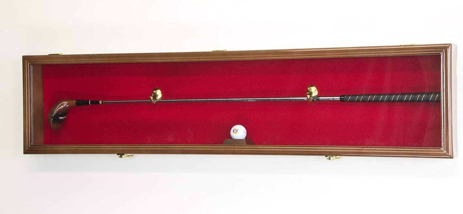 1 Golf Club Ball Putter Driver Iron Display Case Cabinet Rack w/98% UV - Lockable