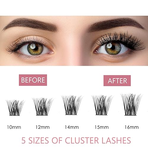 Miniatura 4 de Kit de extensiones de pestañas para bricolaje, 120 unidades, pestañas individuales con aplicador de pestañas y aplicador de sellado, extensiones de