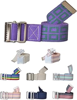 NYOrtho Metal Buckle Gait Belt - Adjustable Machine Washable Strong and Durable Material Latex Free, Lavendar, 60"